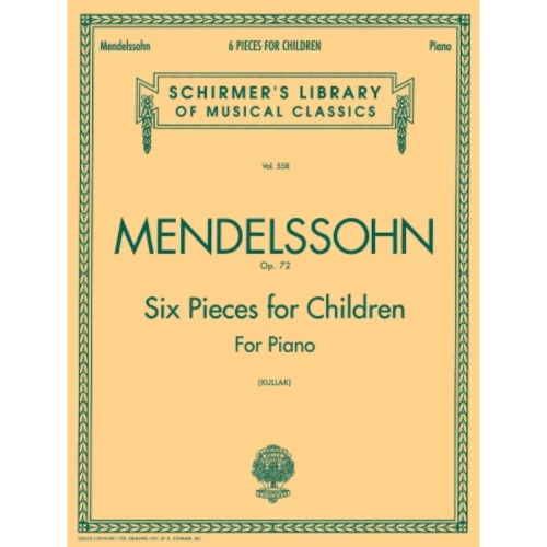 멘델스존 : 어린이를 위한 6곡 , Op. 72 - 피아노 솔로 [50255560]
