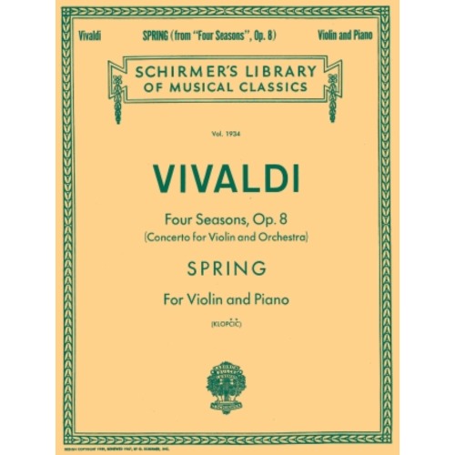 비발디 사계의 봄 - 바이올린/피아노