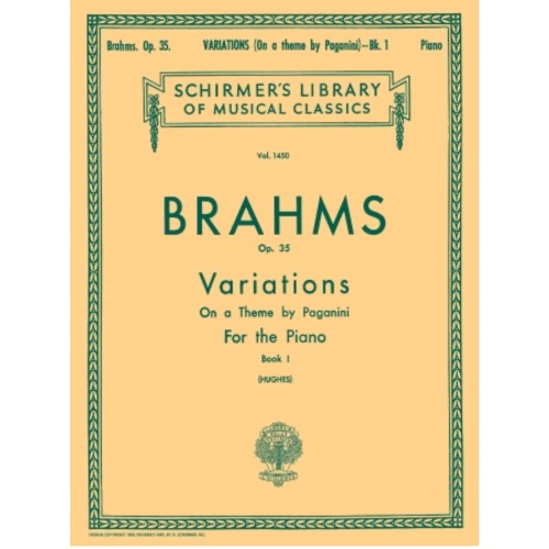 브람스 피아노를 위한 파가니니의 주제 변주곡 , Op. 35 – Book 1 [50259320]