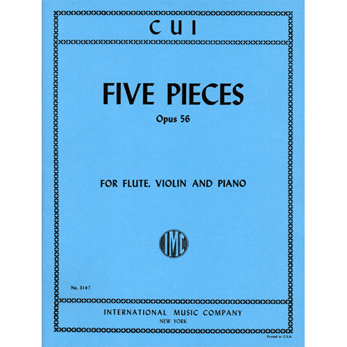 큐이 플룻 바이올린 피아노를 위한 5개의 소품 Opus 56
