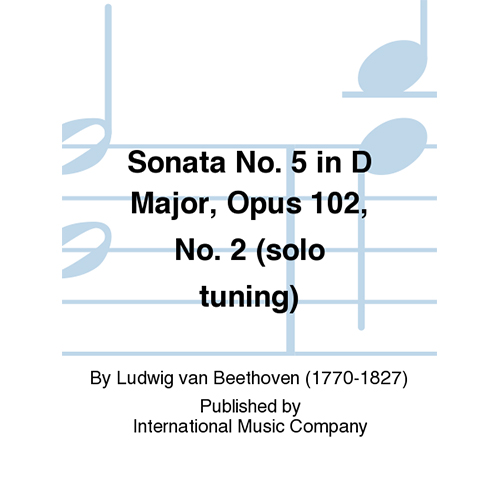 베토벤 더블 베이스 소나타 No 5 In D Major, Opus 102, No 2 (Solo Tuning)