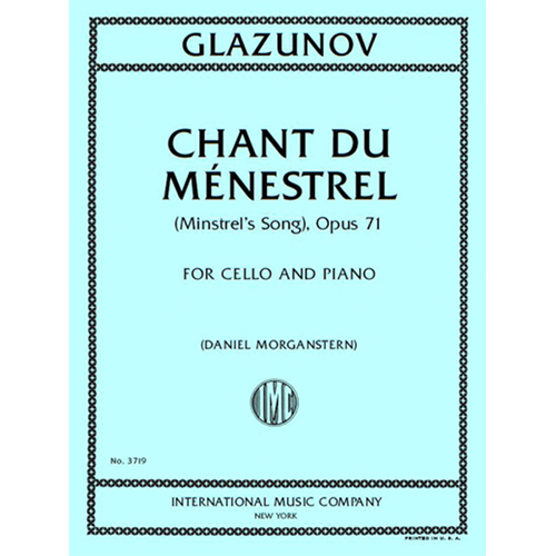 글라주노프 첼로를 위한 음유시인의 노래 (Minstrel&#039;S Song), Opus 71