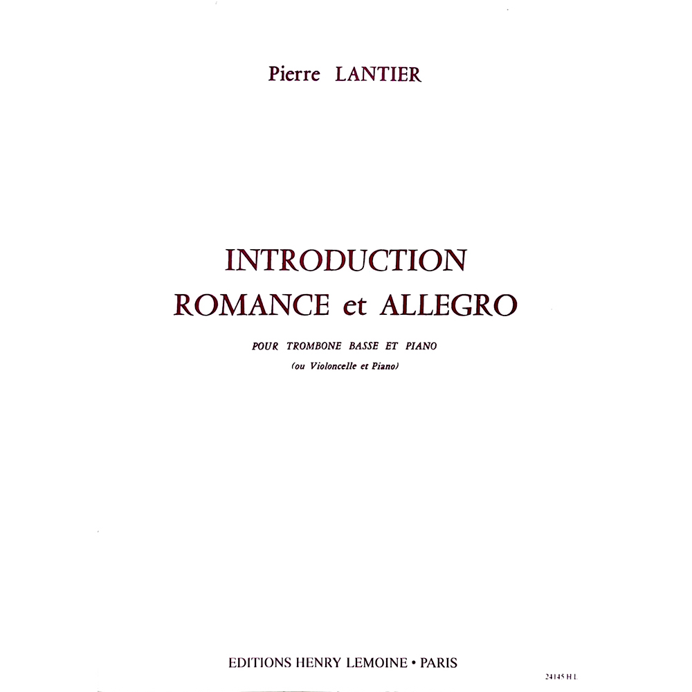 Pierre Lantier - Introduction, Romance Et Allegro -베이스 트롬본/피아노
