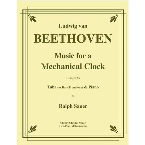 베토벤 튜바 또는 베이스 트롬본과 피아노를 위한 기계식 시계를 위한 음악