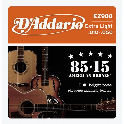 다다리오 어쿠스틱 기타 스트링 EZ900 - 85/15 어메리칸 브론즈, 엑스트라 라이트 (밝은톤)
