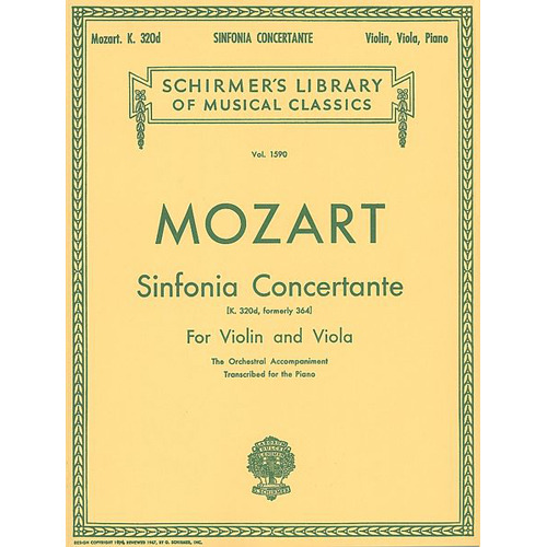 모차르트신포니아 콘체르탄테 - 바이올린/비올라/피아노