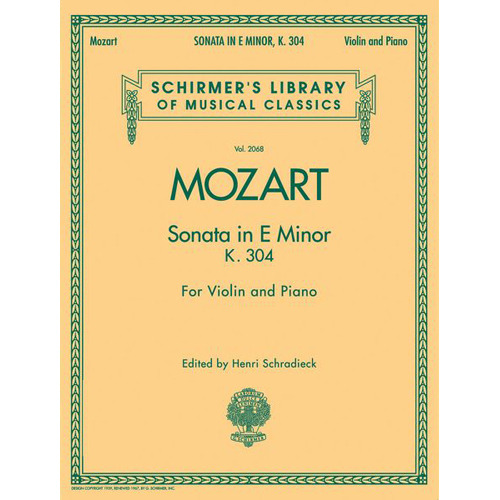 모차르트 바이올린 소나타 E 마이너, K. 304 - 바이올린/피아노