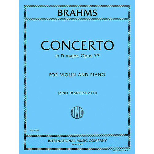브람스 콘체르토 D 메이저, Op. 77 바이올린