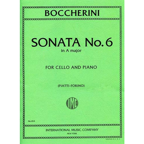 보케리니 소나타 No. 6, A 메이저 - 첼로/피아노