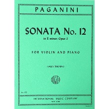 파가니니 바이올린 소나타 No. 12 in E minor, Op 3