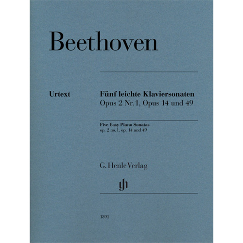 베토벤 쉬운 피아노 소나타 5곡 Op. 2,1, Op. 14 and Op. 49
