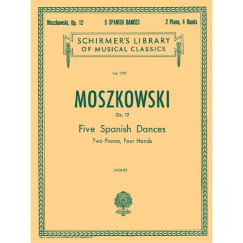모슈코프스키 스페인 춤 5곡 Op.12 (2 피아노, 4핸즈)