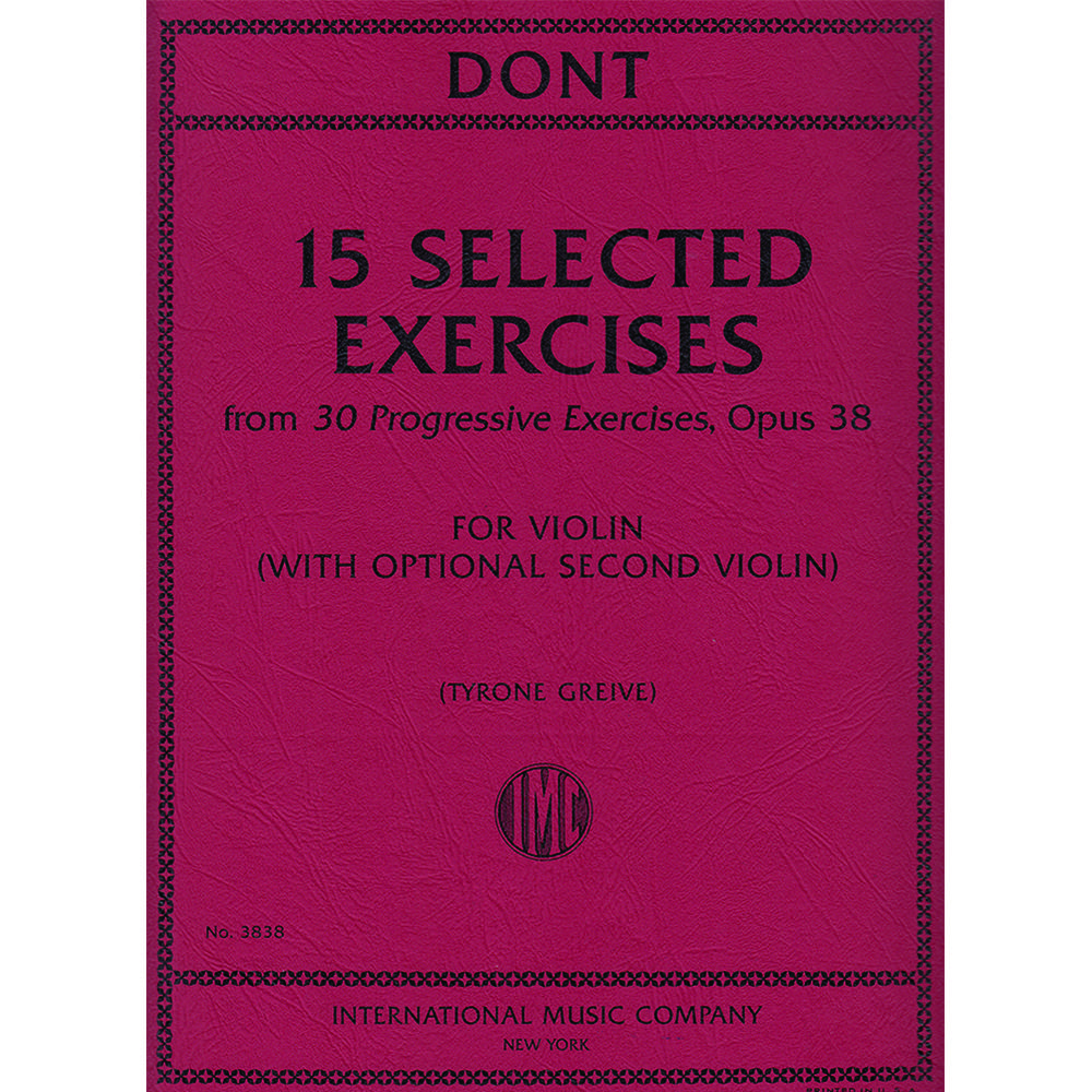 돈트 2대의 바이올린을 위한 15 선별 연습곡 (옵션 2 바이올린)