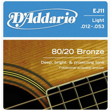 다다리오 어쿠스틱 기타 스트링 EJ11 - 80/20 브론즈, 라이트