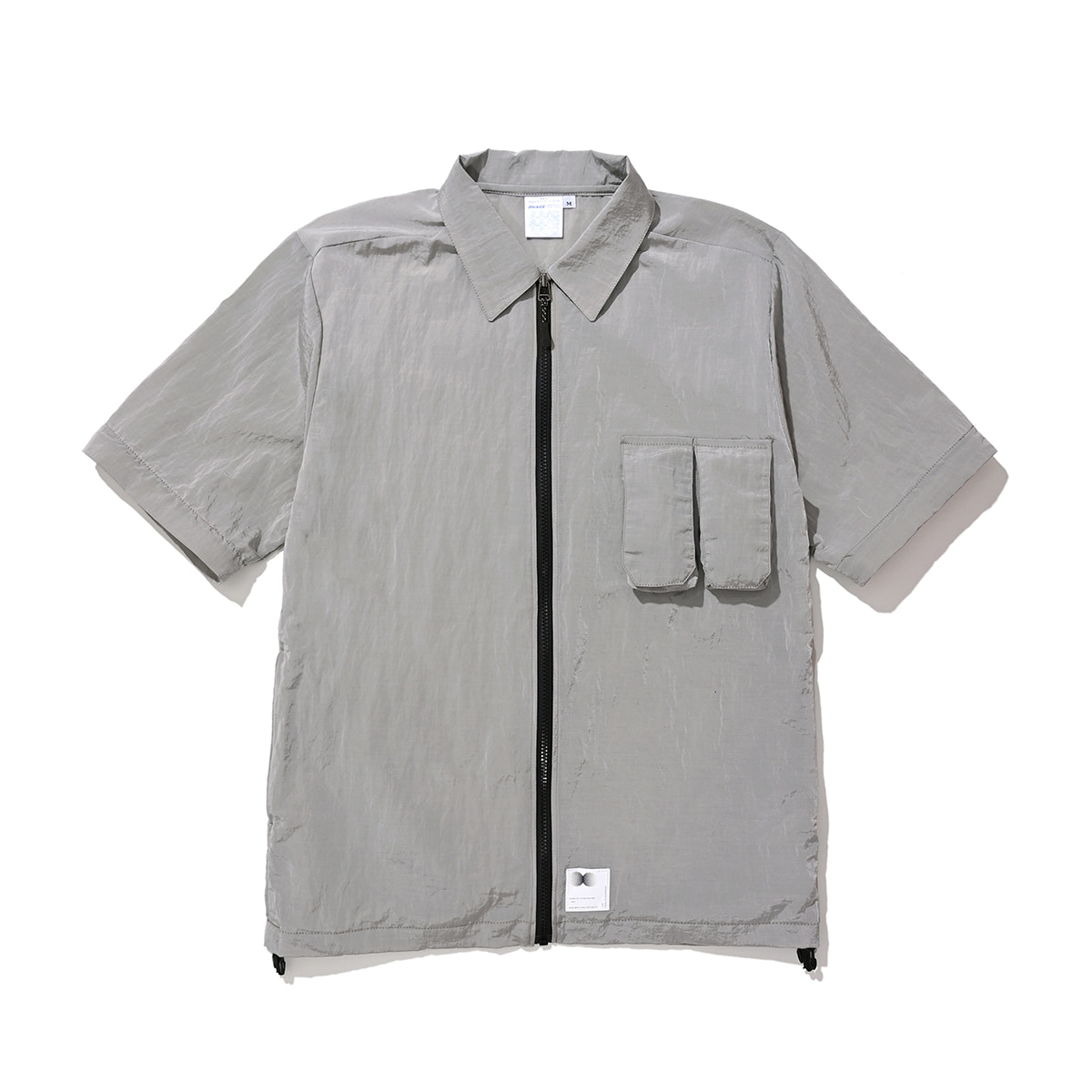 Zippered Hybrid Over-Shirt (gray)