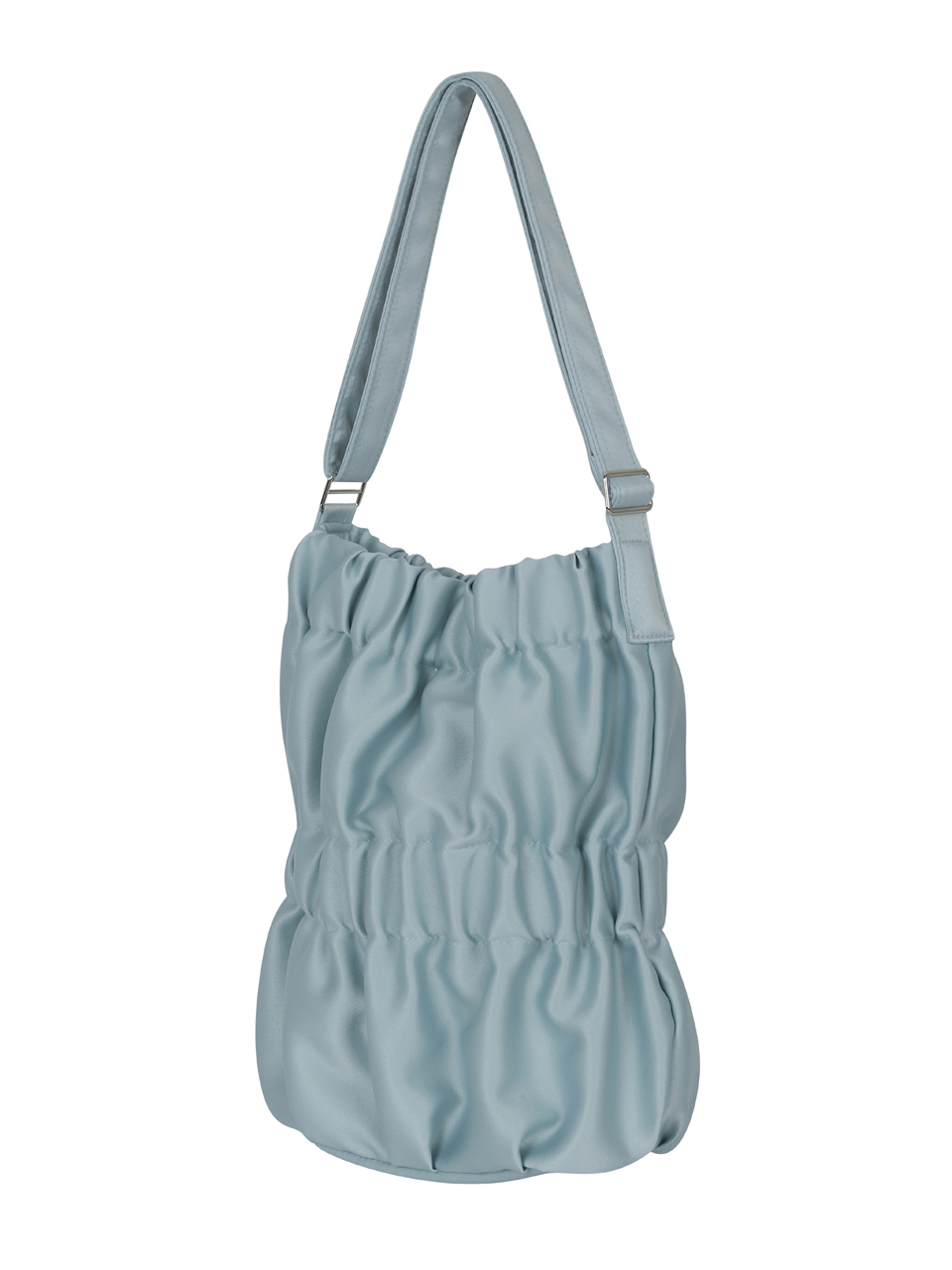 Silky Tiered Bucket Bag_Light Blue