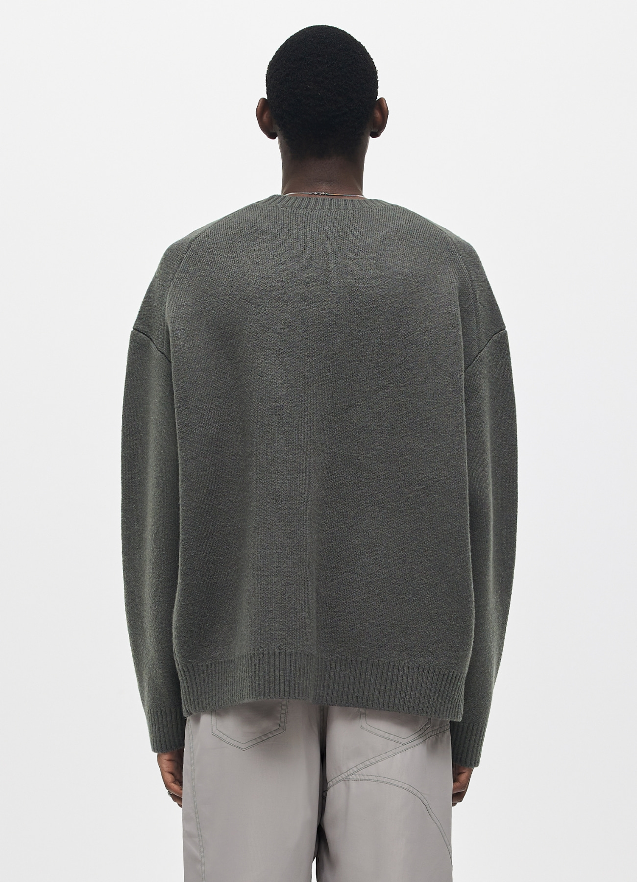 SLITHER ART KNIT SWEATER GREY