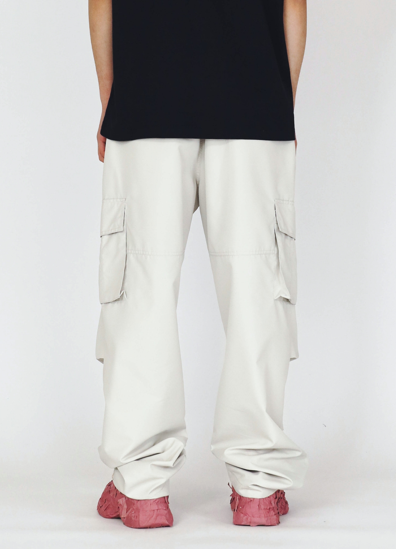 CARGO WIDE FLASH PANTS IVORY