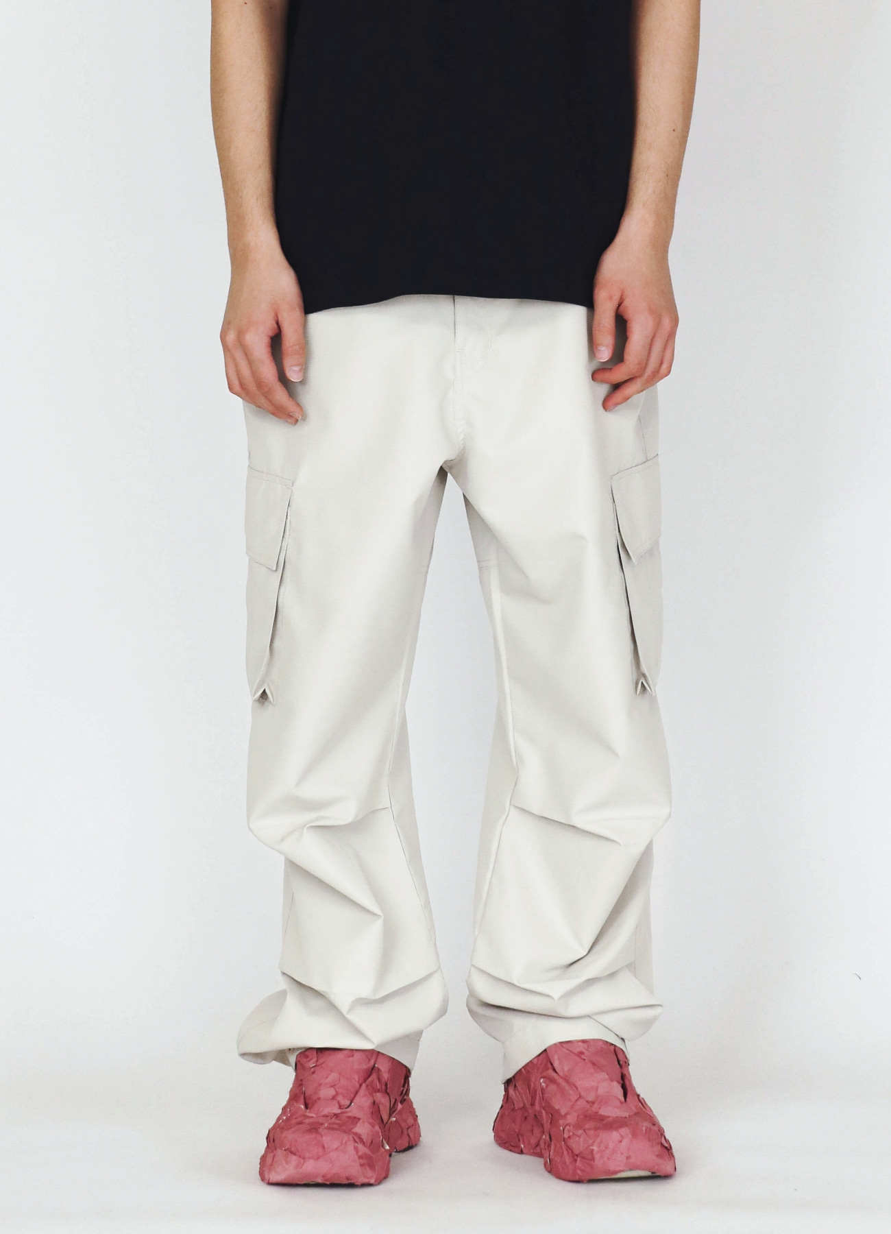 CARGO WIDE FLASH PANTS IVORY