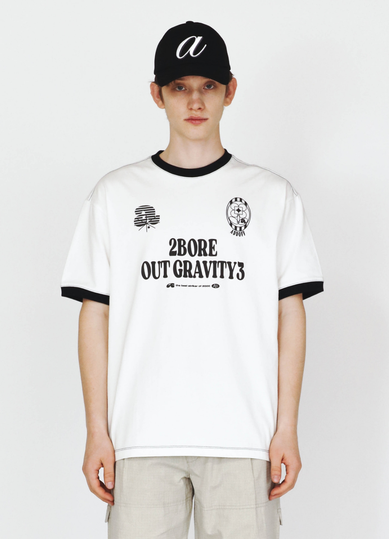 BORE OUT FOOT BALL T-SHIRT WHITE