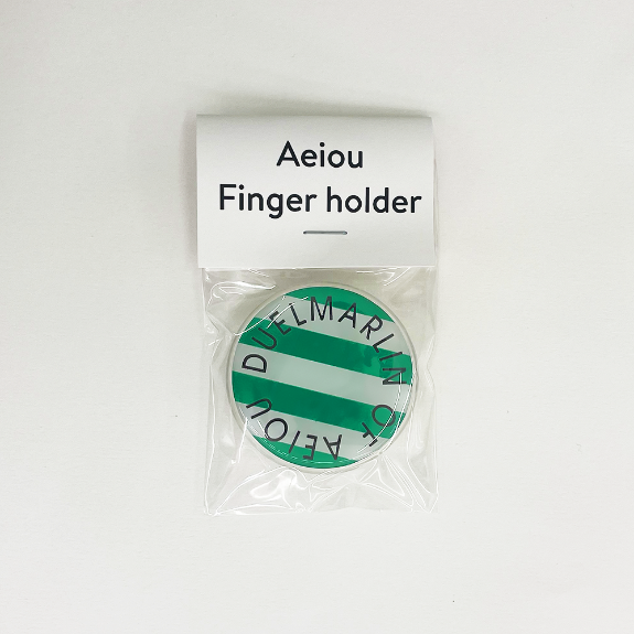 DUELMARLIN OF AEIOU Finger HolderGreen Stripe