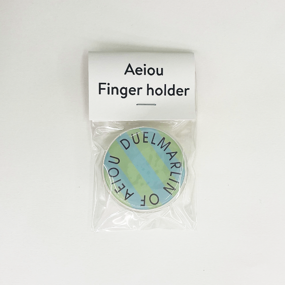 DUELMARLIN OF AEIOU Finger HolderPastel Blue Mint