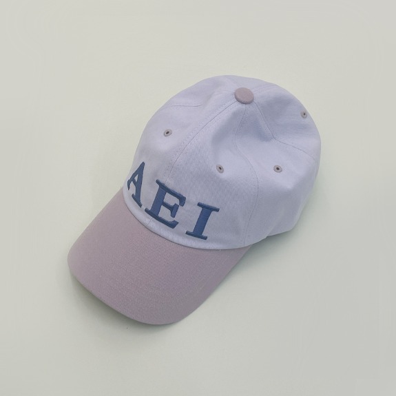 Aeiou Logo Lettering Cap Candy Bar Blue and Gray