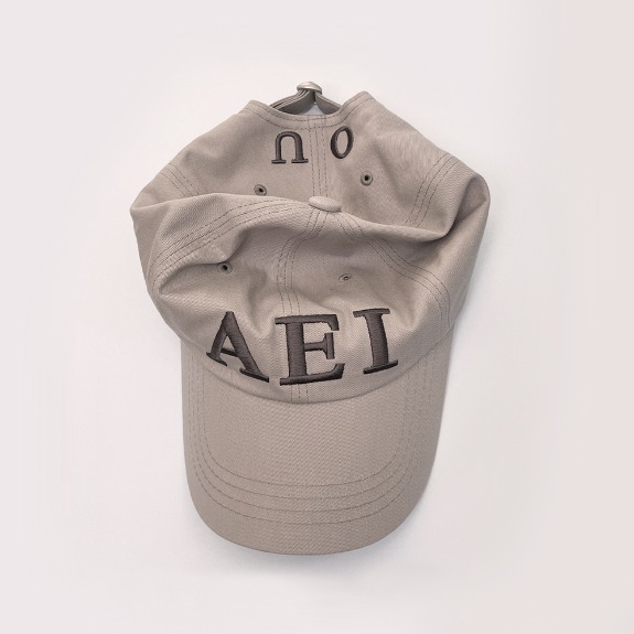 Aeiou Logo Lettering Cap Warm Gray