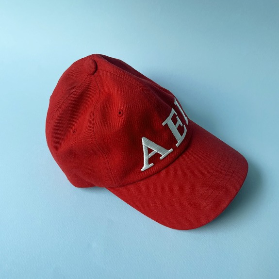 Aeiou Logo Lettering Cap Red