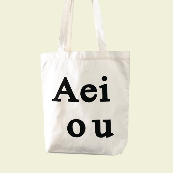 Aeiou Logo Bag (Cotton 100%)White
