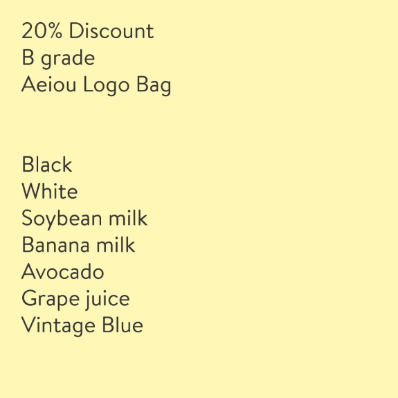 20% Discount Aeiou Logo Bag B grade