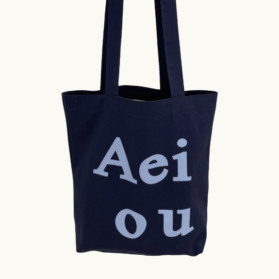 Aeiou Logo Bag (Cotton 100%)Deep Blue