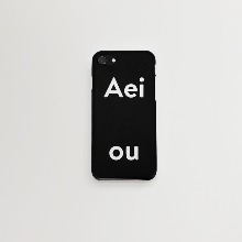 Aeiou Phone case Cool Black