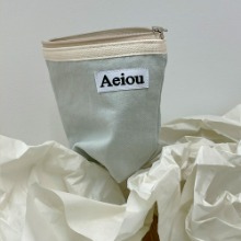 Aeiou Basic Pouch (M size)Mint gray