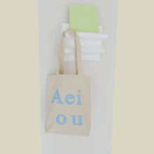Aeiou Logo Bag (Cotton 100%)Afternoon Beige