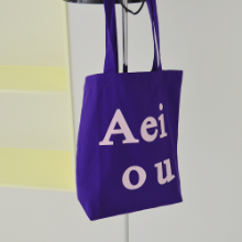 Aeiou Logo Bag (Cotton 100%)Purple Pink