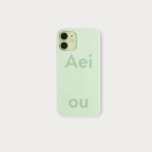 Aeiou Phone case Glossy Pastel Mint