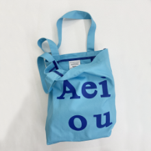 Aeiou Logo Bag (Cotton 100%)Okinawa Blue
