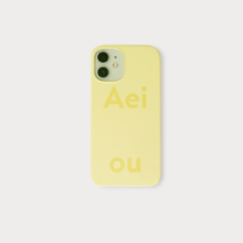 Aeiou Phone case Glossy Pastel Yellow