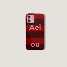 Aeiou Phone case Glossy Red Wine