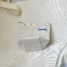 Aeiou Basic Pouch (M size)Stripe Organic Milk