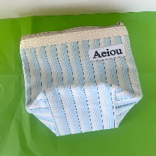 Aeiou Basic Pouch (M size)Candybar Stripe