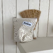 Aeiou Basic Pouch (M size)Bambi Stripe