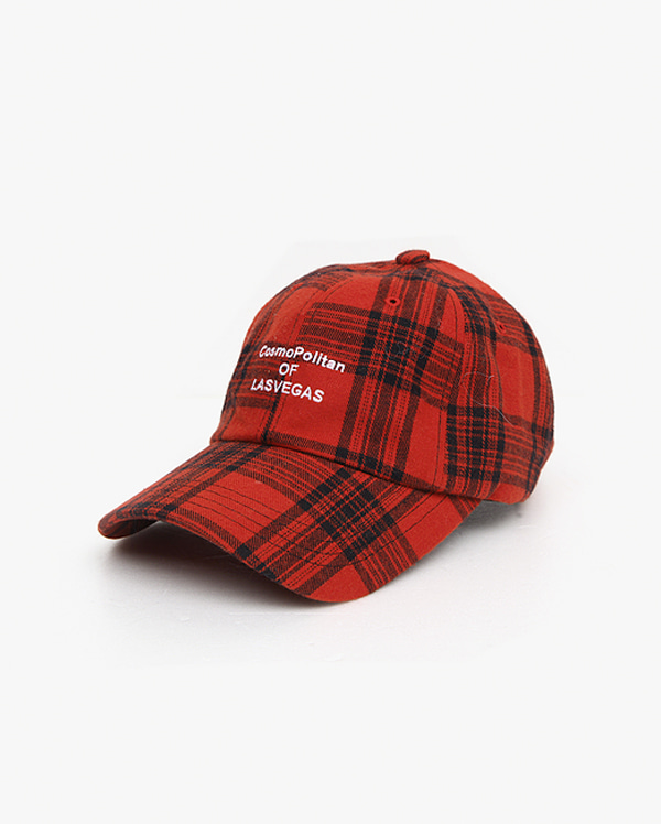 colorful lettering check cap