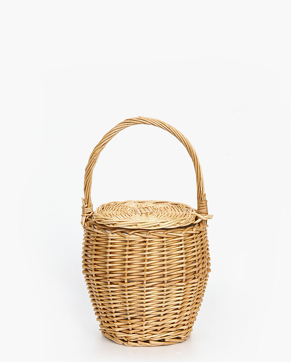 picnic cylinder rattan bag