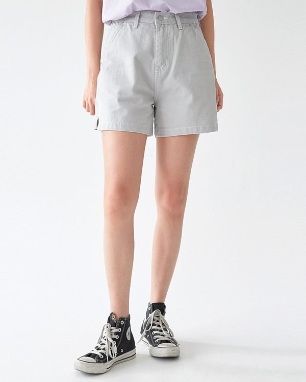gray cotton short pants (s, m)
