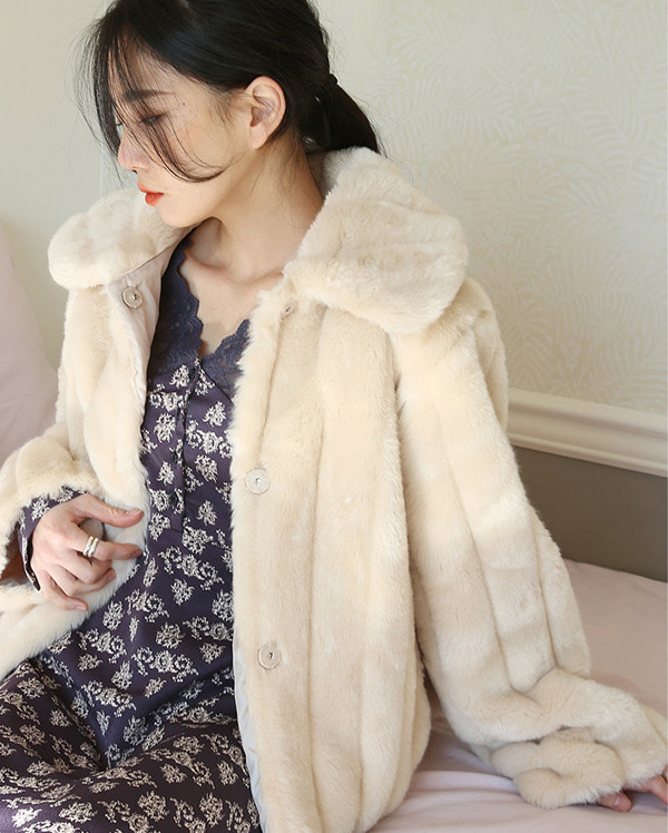 a feminine line fur jacket