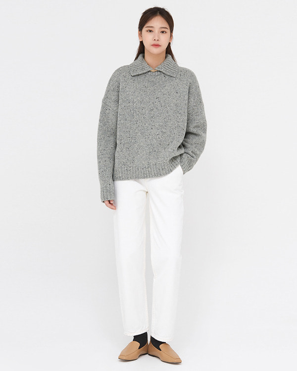 cell various wool collar knit