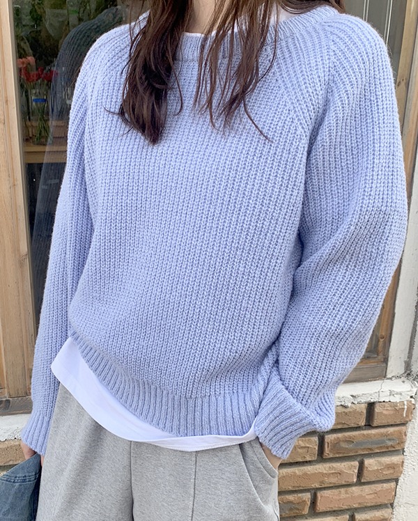 color pop raglan knit