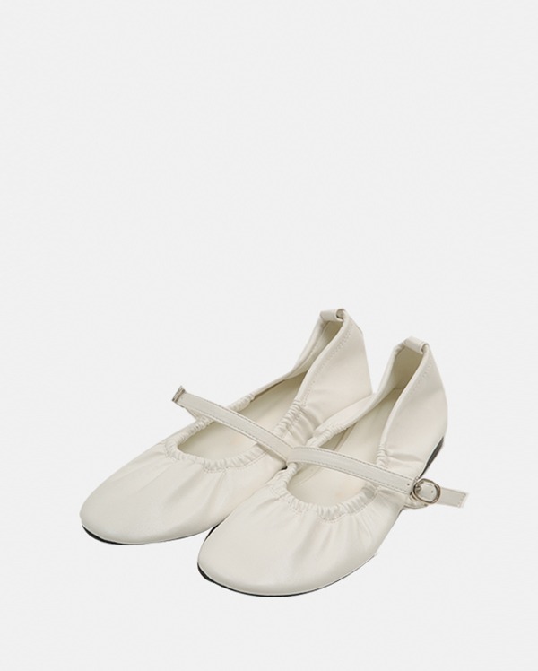 sleek shirring flat shoes (230-250)